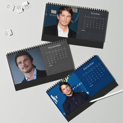 Josh Hartnett 2027 Desk Calendar | Spiral Bound Photo Calendar | Fan Gift