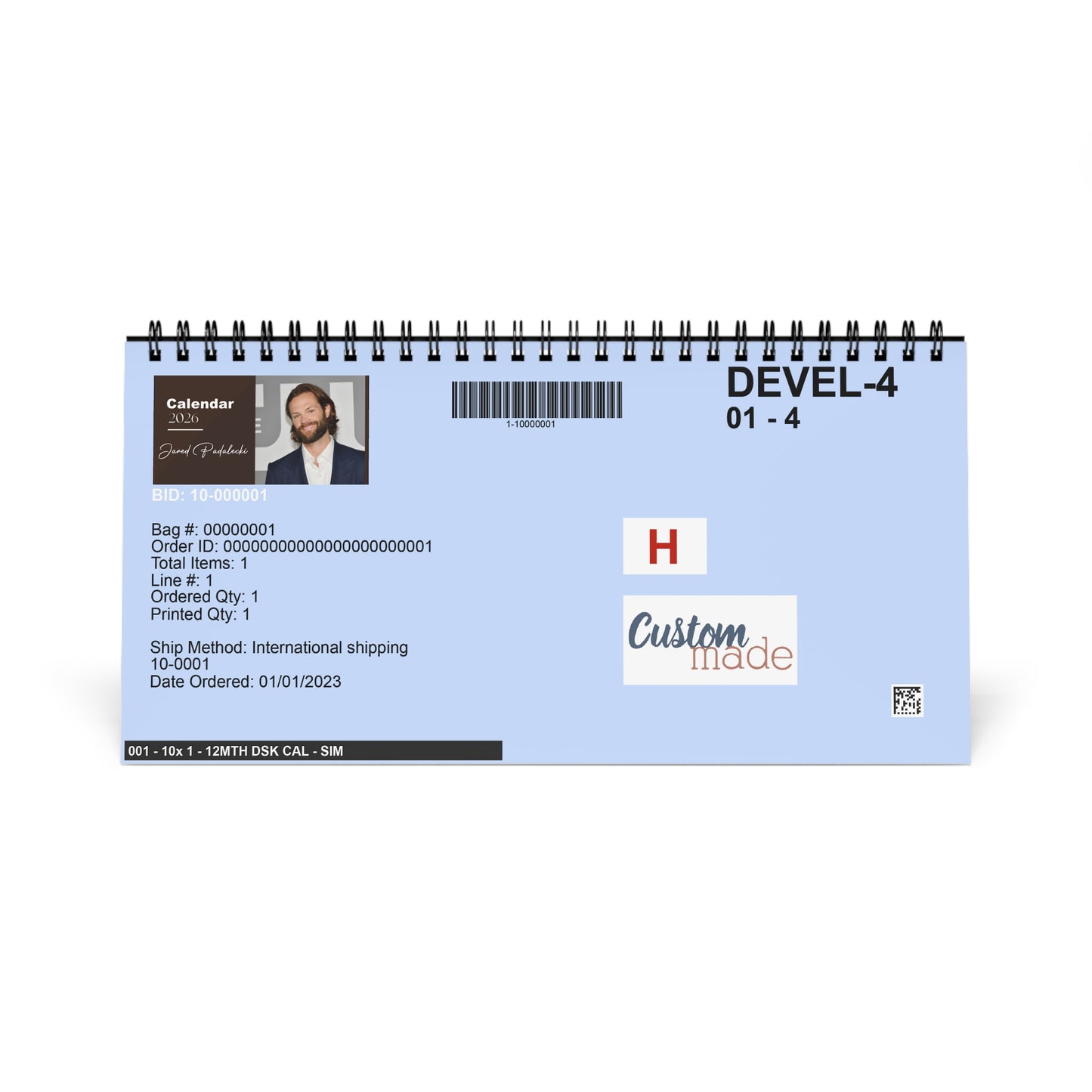 Jared Padalecki 2026 Desk Calendar | Supernatural Actor Monthly Planner | Sam Winchester Calendar | Jared Padalecki Gift | Office Decor