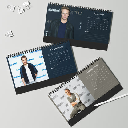 Sam Heughan 2027 Desk Calendar Vol 1 | Spiral Bound Photo Calendar | Fan Gift