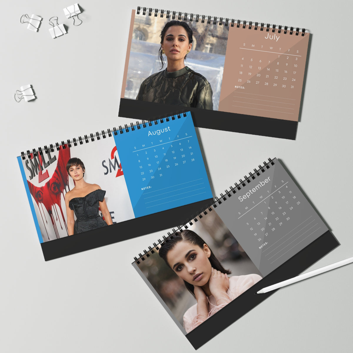Naomi Scott 2027 Desk Calendar Vol 2 | Spiral Bound Photo Calendar | Fan Gift