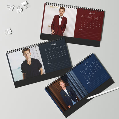 Austin Butler 2026 Desk Calendar | Premium Celebrity Photo Calendar for Fans | Spiral Bound Collectible Desk & Office Décor