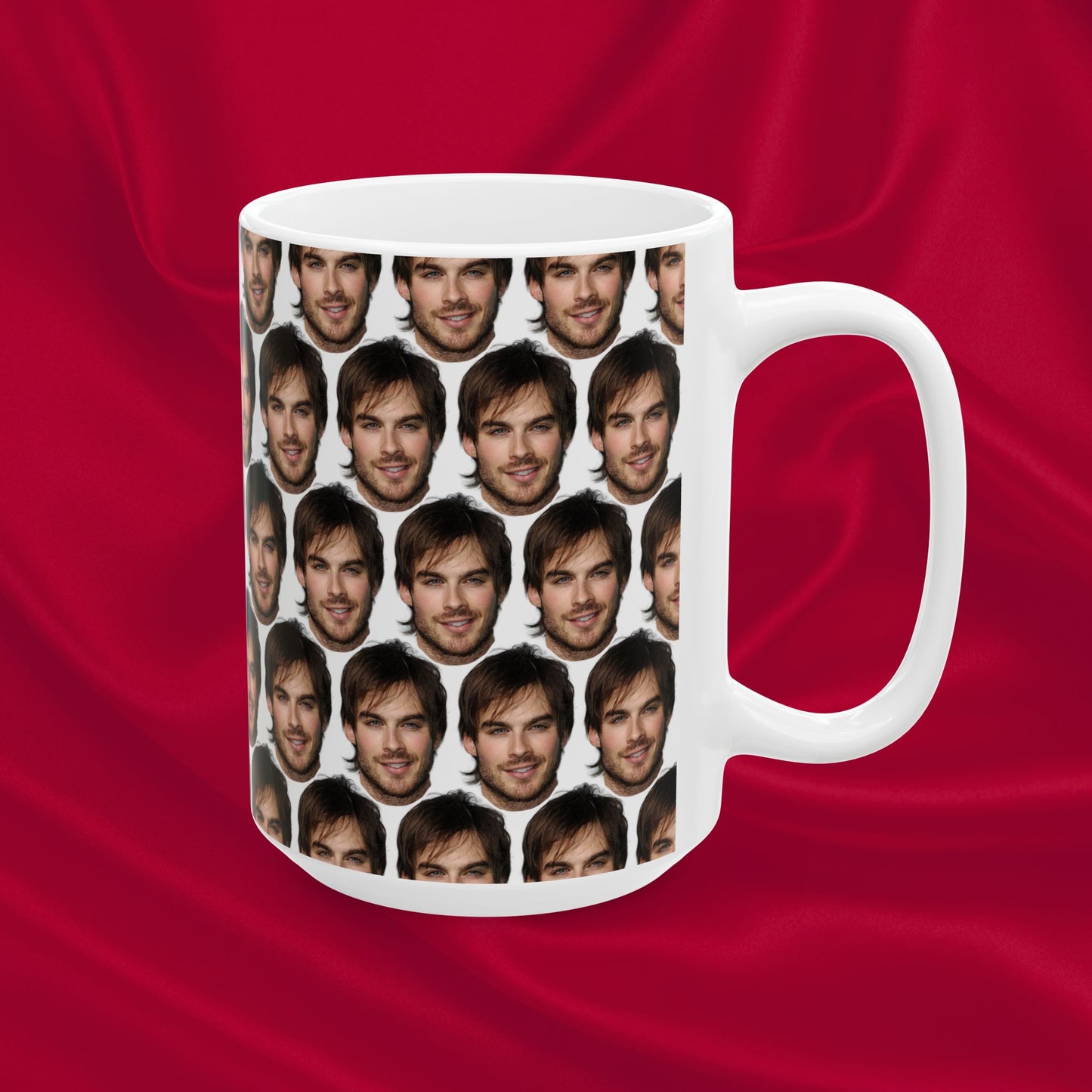 Ian Somerhalder Face Pattern Ceramic Mug | Unique Gift for Ian Somerhalder Fans