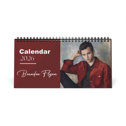 Brandon Flynn 2026 Desk Calendar | 13 Reasons Why Actor | TV Star Gift | Home Office Decor | Celebrity Planner