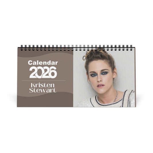 Kristen Stewart 2026 Desk Calendar | Premium Spiral Bound Celebrity Photo Calendar | Collectible Fan Gift | Stylish Desk & Office Décor