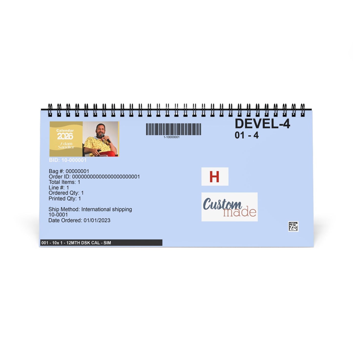 Adam Sandler 2026 Desk Calendar | Celebrity Spiral Bound Photo Calendar | Comedy Star Fan Gift | Collectible Desk & Office Décor
