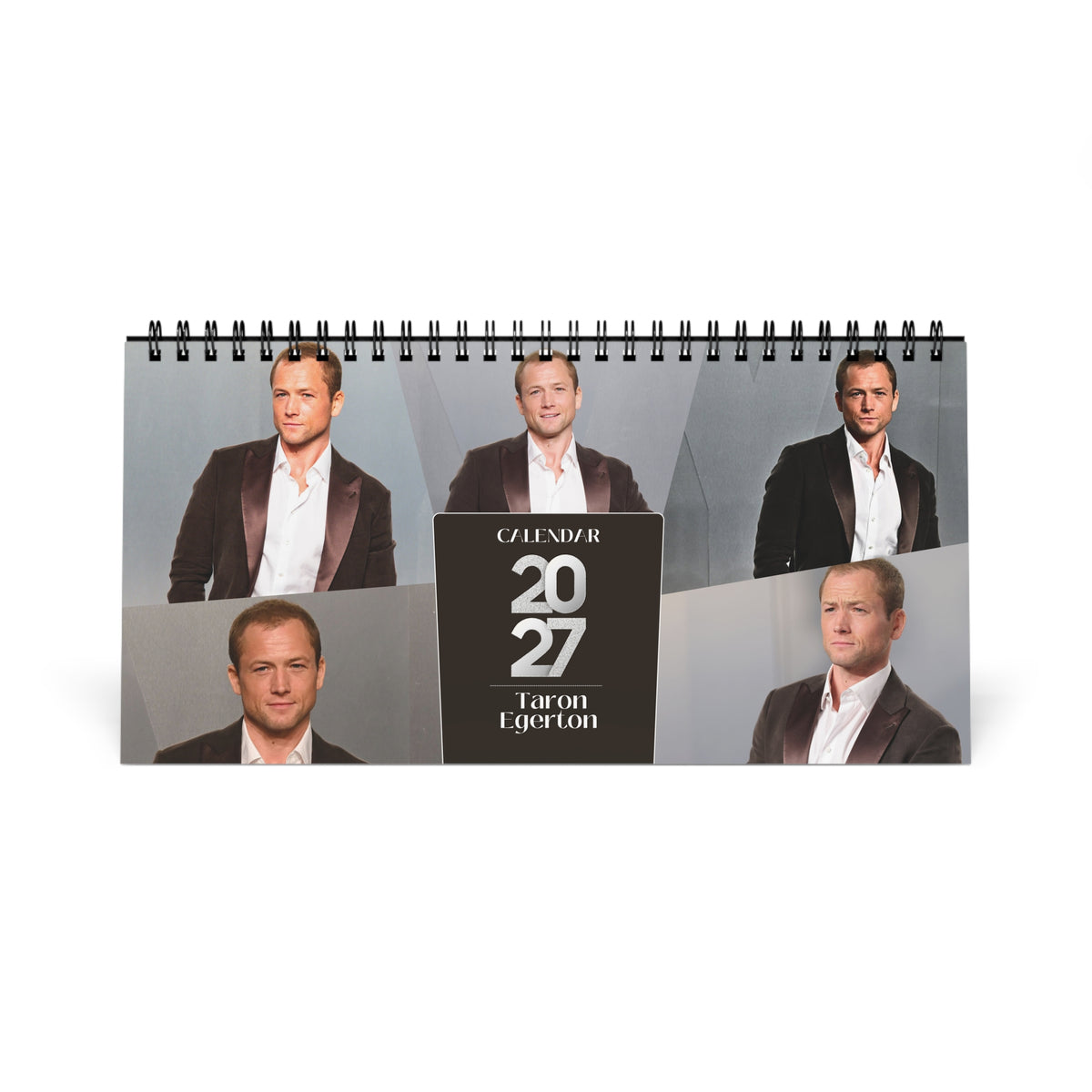 Taron Egerton 2027 Desk Calendar Vol 3 | Spiral Bound Photo Calendar | Fan Gift
