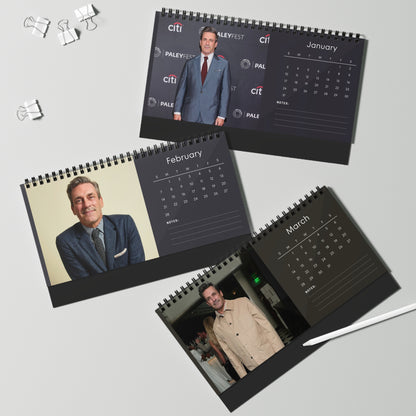 Jon Hamm 2027 Desk Calendar Vol 2 | Spiral Bound Photo Calendar | Fan Gift