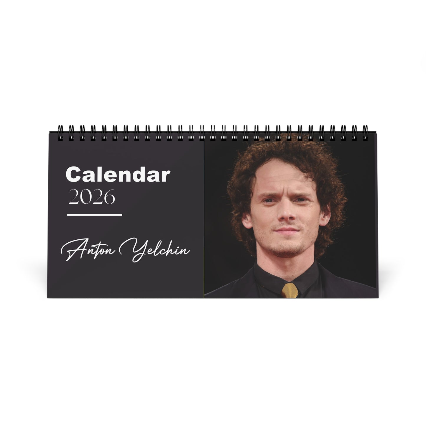 Anton Yelchin 2026 Desk Calendar | Premium Celebrity Photo Calendar for Fans | Stylish Spiral Bound Collectible Desk Décor