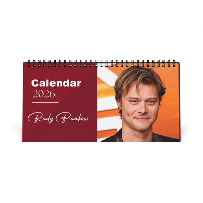 Rudy Pankow 2026 Desk Calendar | Premium Spiral Bound Celebrity Photo Calendar | High-Quality Fan Gift & Desk Décor