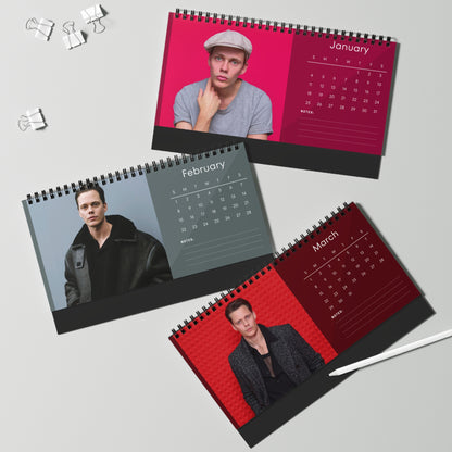 Bill Skarsgård 2026 Desk Calendar |  Monthly Planner | Actor Gift | Bill Skarsgård Calendar | Office Decor