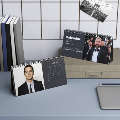 Shia LaBeouf 2026 Desk Calendar | Celebrity Photo Calendar | Hollywood Actor | Stylish Desk Accessory & Fan Gift
