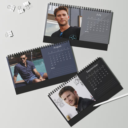Scott Eastwood 2026 Desk Calendar | Celebrity Spiral Bound Photo Calendar | Fan Collectible Gift | Stylish Desk & Office Décor