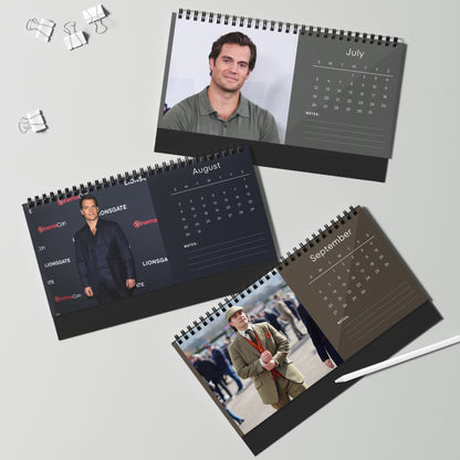 Henry Cavill 2026 Desk Calendar | Premium Spiral Bound Celebrity Photo Calendar | Collectible Fan Gift | Stylish Desk & Office Décor