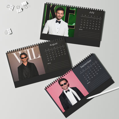Jonathan Bailey 2027 Desk Calendar Vol 2 | Spiral Bound Photo Calendar | Fan Gift