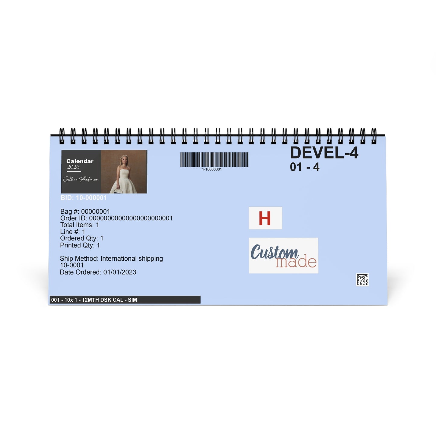 Gillian Anderson 2026 Desk Calendar | The X-Files & The Crown Actress | Celebrity Gift | Office Decor