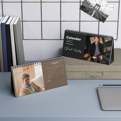 Paul Wesley 2027 Desk Calendar Vol 1 | Spiral Bound Photo Calendar | Fan Gift