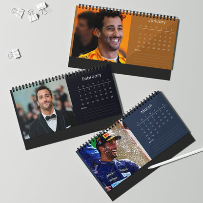 Daniel Ricciardo 2026 Desk Calendar | Formula 1 Racer | F1 Driver Gift | Motorsport Lover Calendar | Office Decor