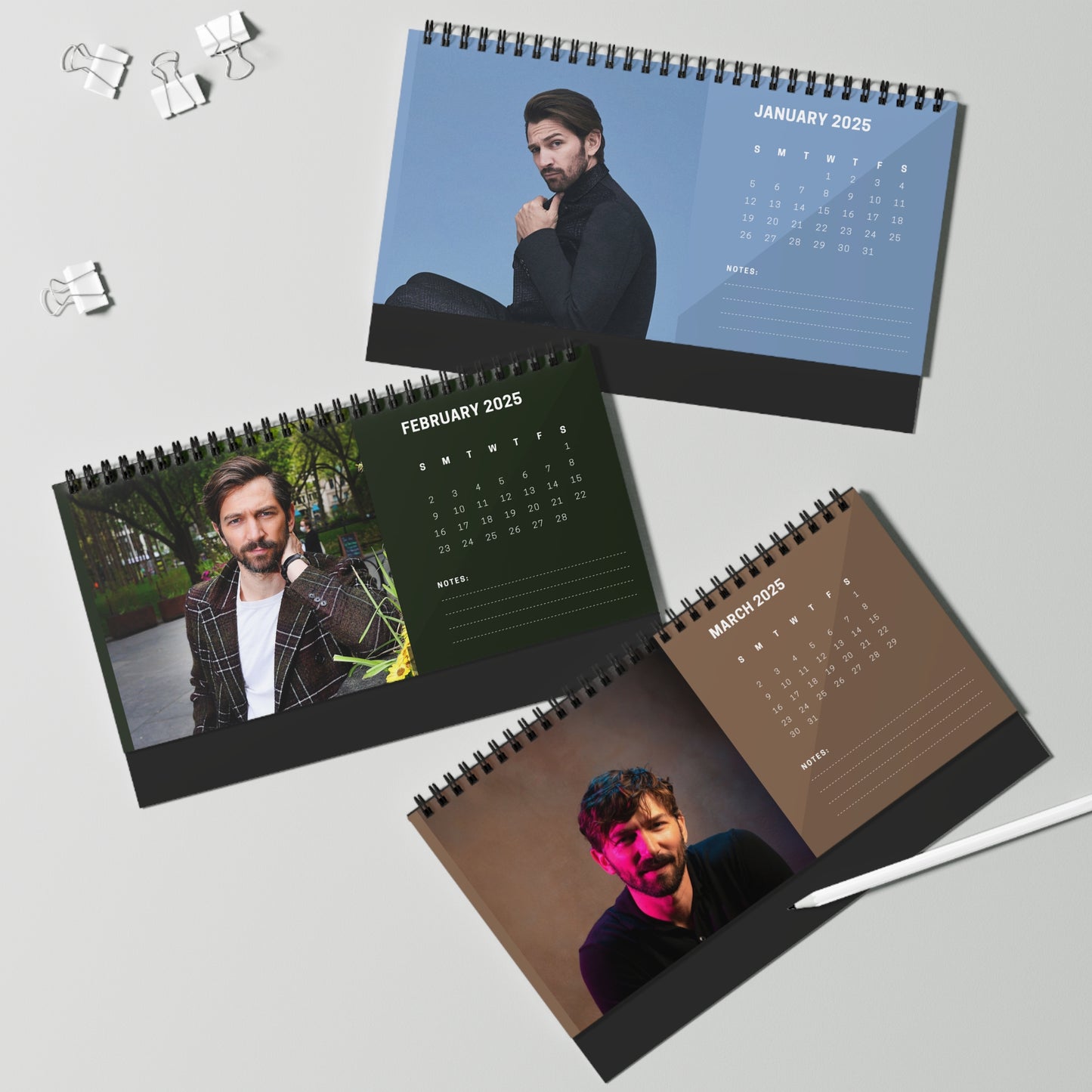 Michiel Huisman 2025 Desk Calendar | Michiel Huisman Calendar | Fan Gift