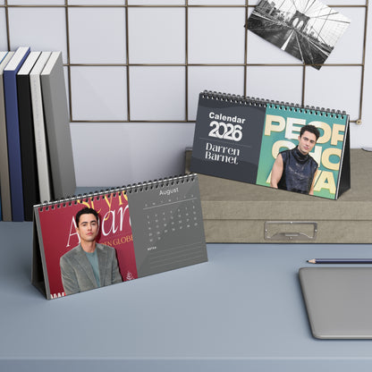 Darren Barnet 2026 Desk Calendar | Celebrity Spiral Bound Photo Calendar | Fan Collectible Gift | Stylish Desk & Office Décor