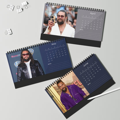 Jason Momoa 2027 Desk Calendar Vol 4 | Spiral Bound Photo Calendar | Fan Gift