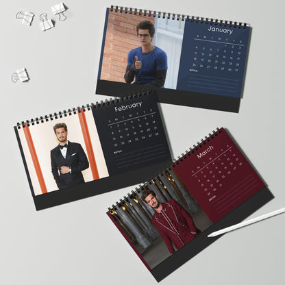 Andrew Garfield 2026 Desk Calendar | Premium Spiral Bound Celebrity Photo Calendar | High Quality Collectible Gift for Fans & Desk Décor