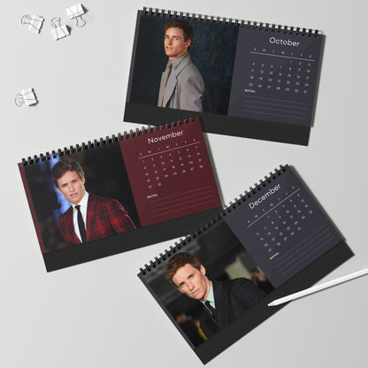 Eddie Redmayne 2026 Desk Calendar | Actor Monthly Planner | Eddie Redmayne Gift | Fantastic Beasts Calendar | Office Decor