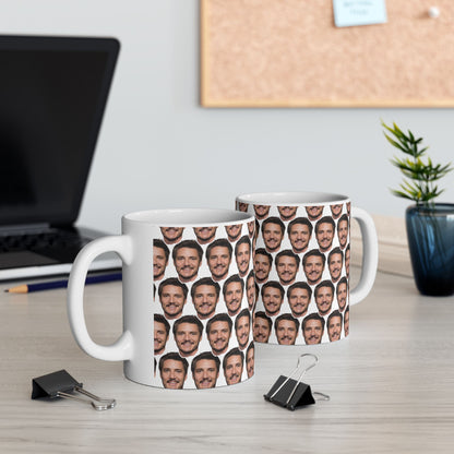 Paul Dano Face Pattern Ceramic Mug | Unique Gift for Paul Dano Fans