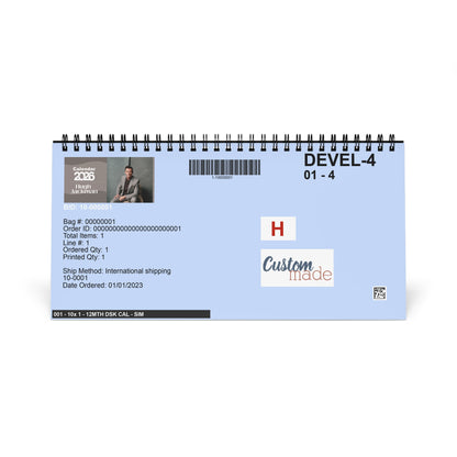 Hugh Jackman 2026 Desk Calendar | Premium Spiral Bound Celebrity Photo Calendar | Collectible Fan Gift | Stylish Desk & Office Décor