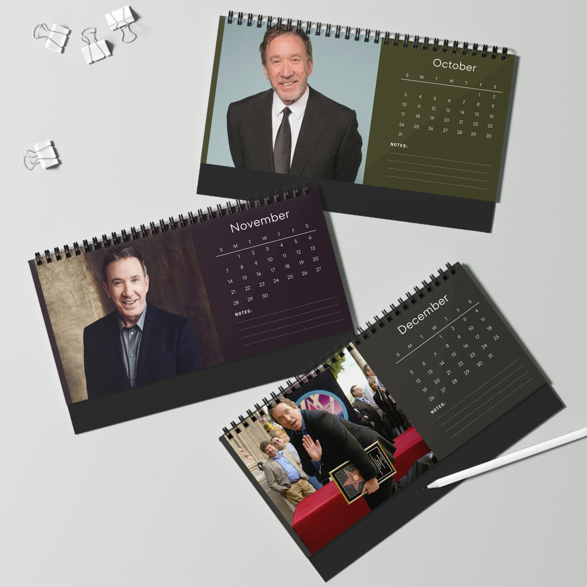 Tim Allen 2027 Desk Calendar Vol 2 | Spiral Bound Photo Calendar | Fan Gift