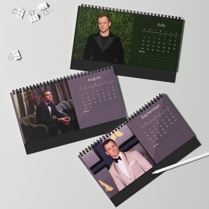 Taron Egerton 2026 Desk Calendar | Celebrity Photo Calendar | Hollywood Actor Gift | Stylish Desk Decor