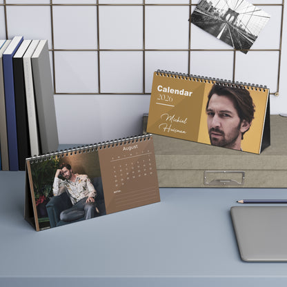 Michiel Huisman 2026 Desk Calendar | Premium Spiral Bound Celebrity Photo Calendar | High-Quality Fan Gift & Desk Décor