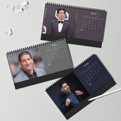 Jon Bernthal 2026 Desk Calendar | Premium Spiral Bound Celebrity Photo Calendar | High-Quality Fan Gift & Desk Décor