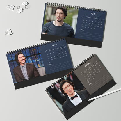 Adam Driver 2026 Desk Calendar, 12 Month Celebrity Photo Calendar for Fans and Collectors, Premium Quality Gift