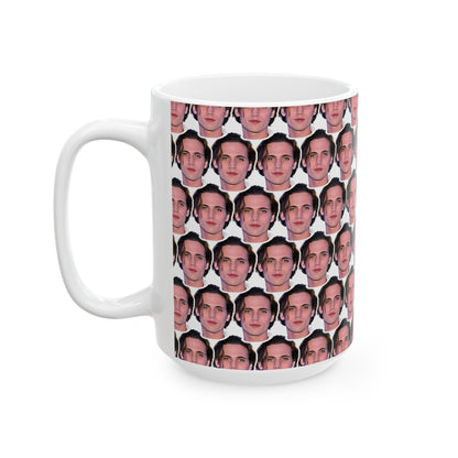 Tanner Buchanan Face Pattern Ceramic Mug | Unique Gift for Tanner Buchanan Fans