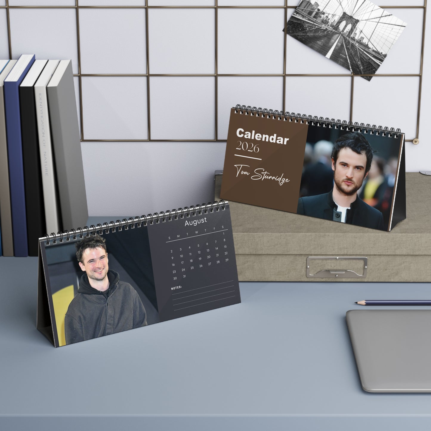 Tom Sturridge 2026 Desk Calendar | Star Photo Calendar | Actor Gift for Fans