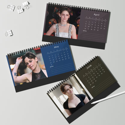 Kristen Stewart 2026 Desk Calendar | Twilight & Spencer Actress | Celebrity Gift | Office Decor