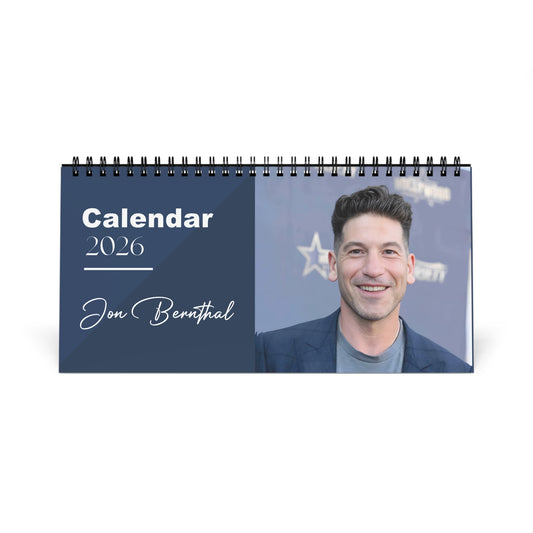 Jon Bernthal 2026 Desk Calendar | Punisher Actor Planner | TV & Movie Star Gift | Frank Castle Calendar | Home Office Decor