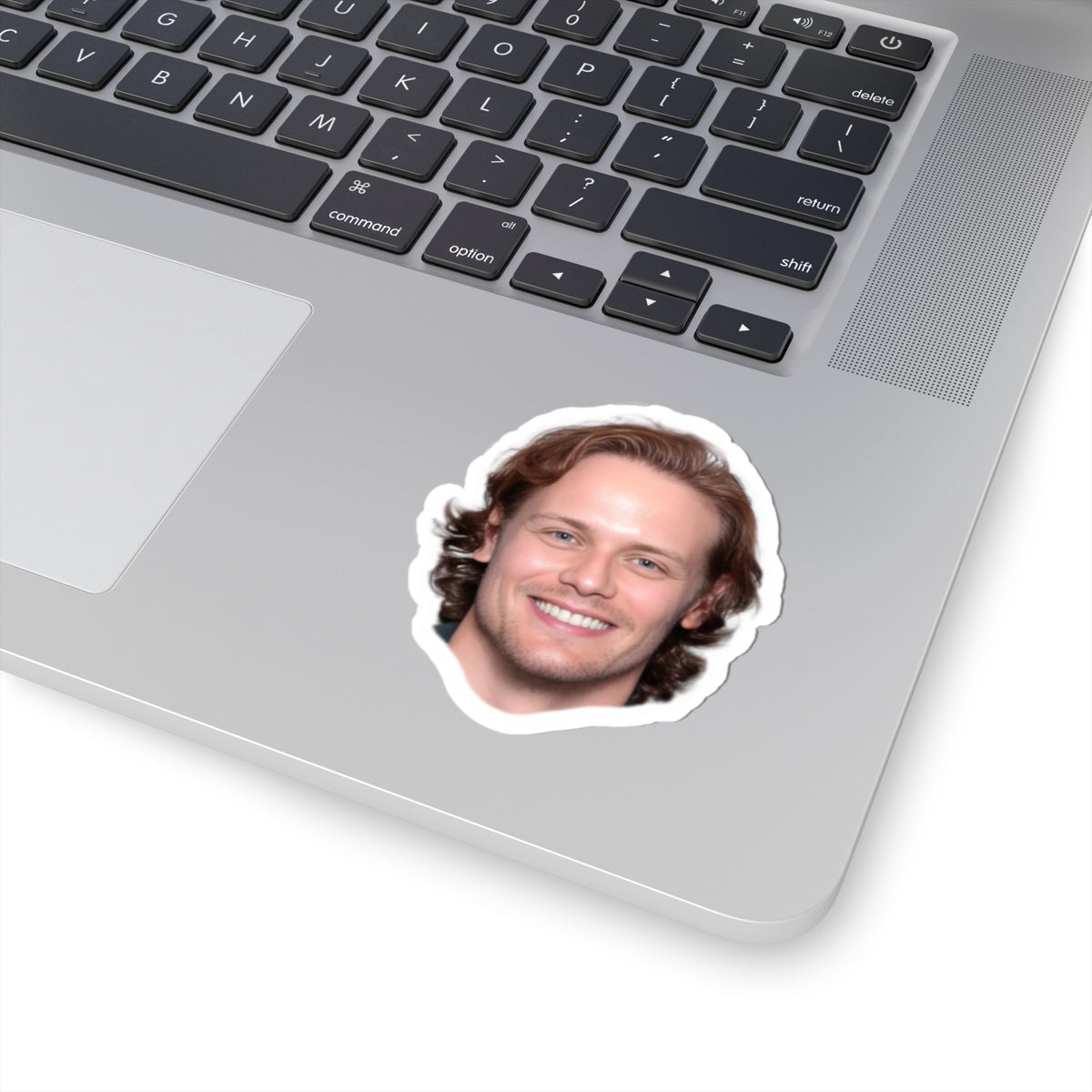 Personalized Kiss-Cut Stickers - Smiling Face Design for Laptops & Decor