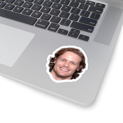 Personalized Kiss-Cut Stickers - Smiling Face Design for Laptops & Decor