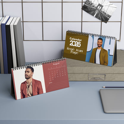 Regé-Jean Page 2026 Desk Calendar | Celebrity Spiral Bound Photo Calendar | Fan Collectible Gift | Stylish Desk & Office Décor