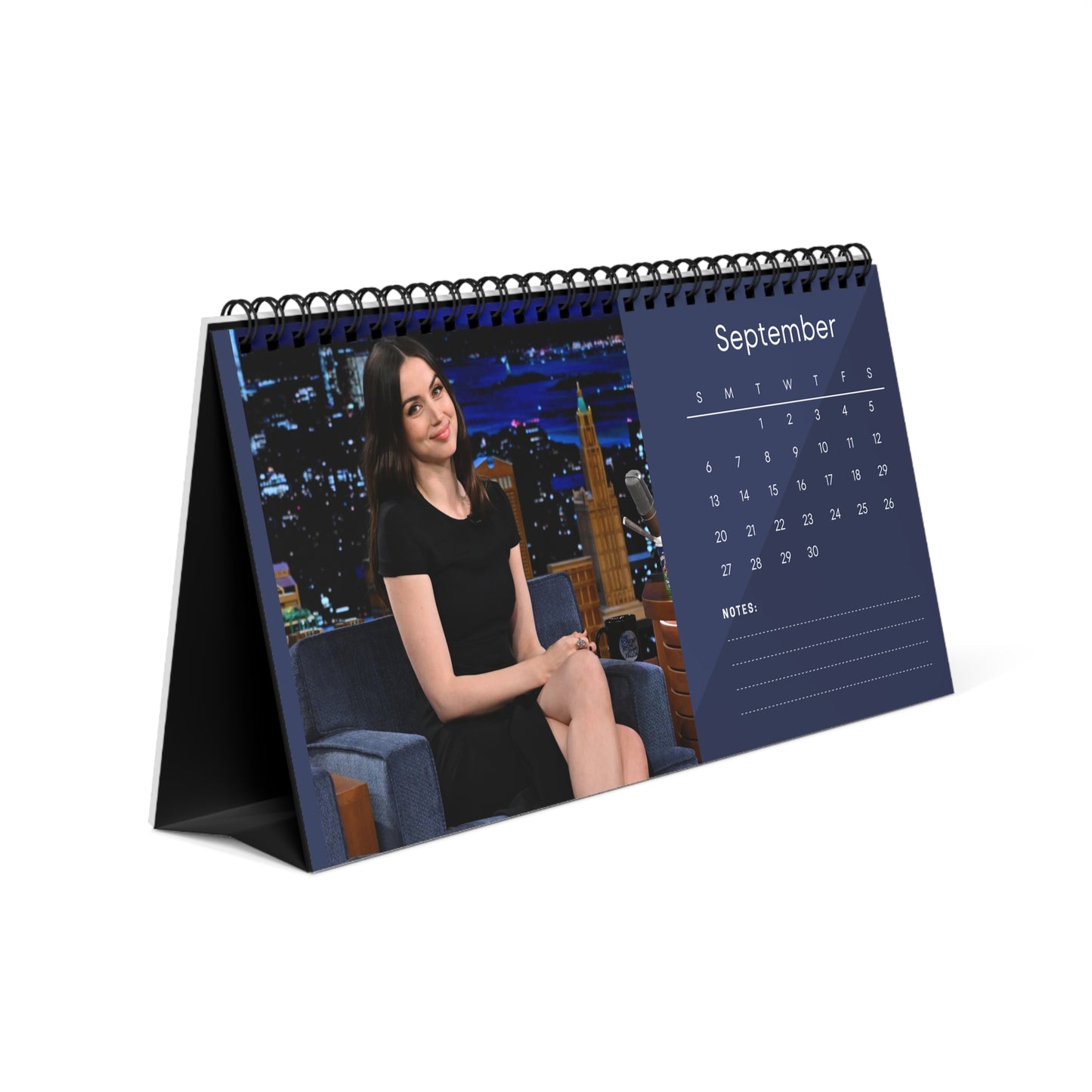 Ana de Armas 2026 Desk Calendar | Premium Spiral Bound Celebrity Photo Calendar | High Quality Collectible Gift for Fans & Desk Décor