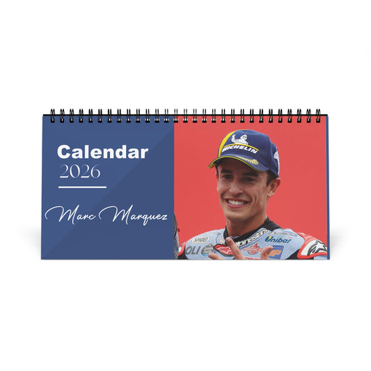 Marc Márquez 2026 Desk Calendar |Premium Spiral Bound MotoGP Champion Photo Calendar | Collectible Gift for Racing Fans & Desk Décor