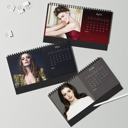 Anne Hathaway 2027 Desk Calendar Vol 4 | Spiral Bound Photo Calendar | Fan Gift