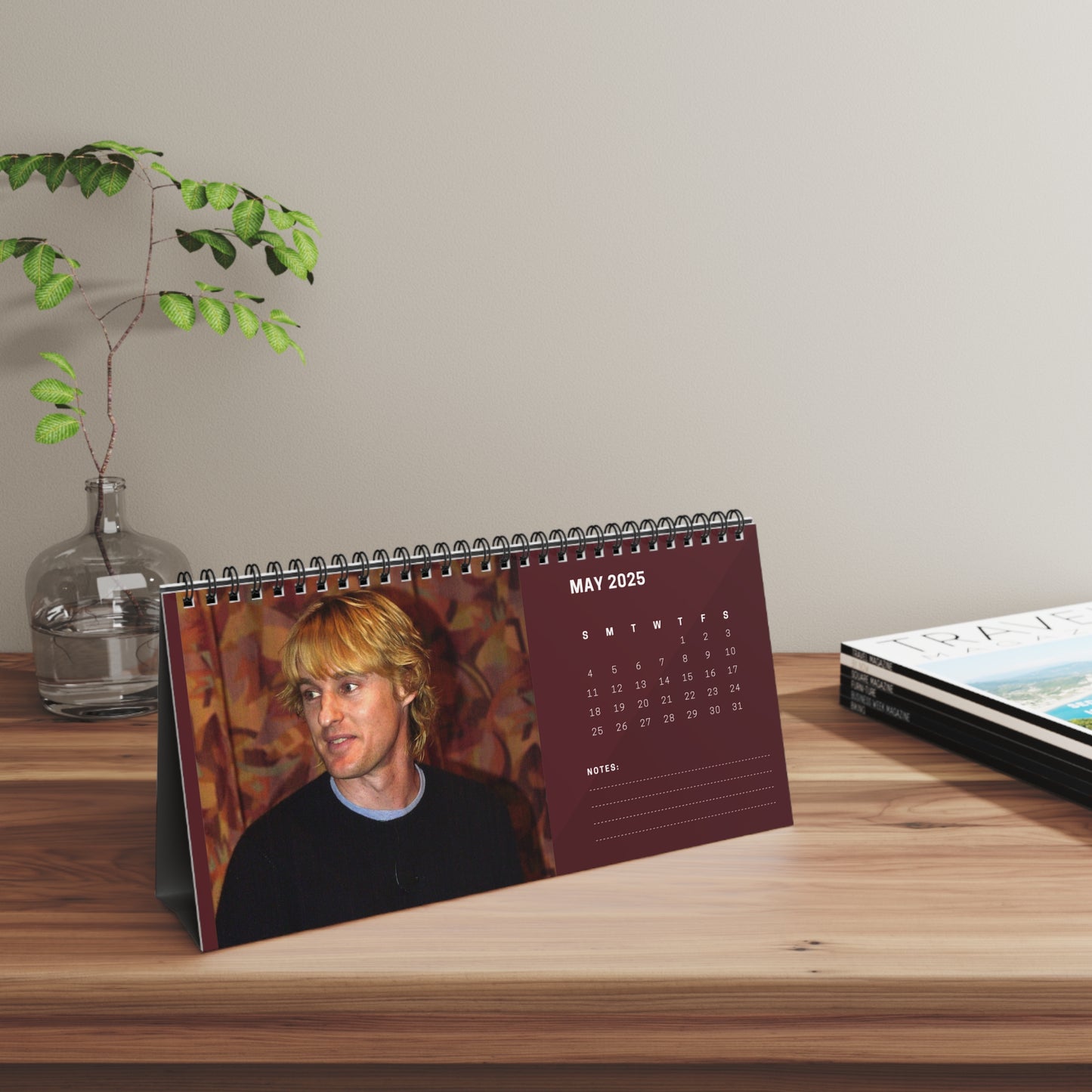 Owen Wilson 2025 Desk Calendar | Owen Wilson Calendar | Fan Gift