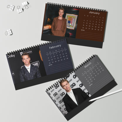 Will Poulter 2026 Desk Calendar | Premium Spiral Bound Celebrity Photo Calendar | High-Quality Fan Gift & Desk Décor