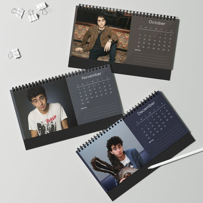 Alex Wolff 2026 Desk Calendar| Premium Spiral Bound Celebrity Photo Calendar | High Quality Collectible Gift for Fans & Desk Décor