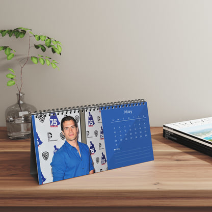 Henry Cavill 2026 Desk Calendar | Premium Spiral Bound Celebrity Photo Calendar | Collectible Fan Gift | Stylish Desk & Office Décor