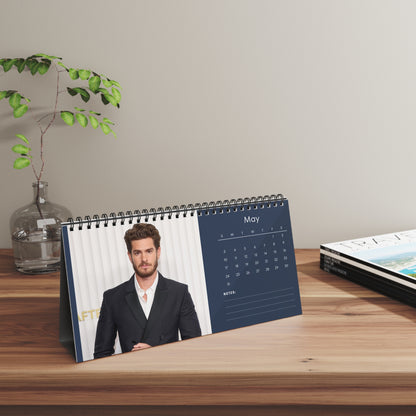 Andrew Garfield 2026 Desk Calendar | Premium Spiral Bound Celebrity Photo Calendar | High Quality Collectible Gift for Fans & Desk Décor