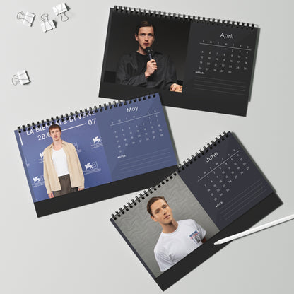 Harris Dickinson 2026 Desk Calendar | Actor Monthly Planner | Harris Dickinson Gift | The King's Man Calendar | Office Decor