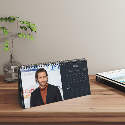Jake Gyllenhaal 2026 Desk Calendar | Premium Spiral Bound Celebrity Photo Calendar | High-Quality Fan Gift & Desk Décor